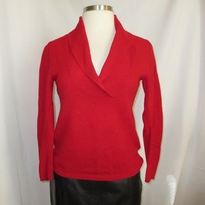 Christmas Red Shawl Colored Cashmere Sweater